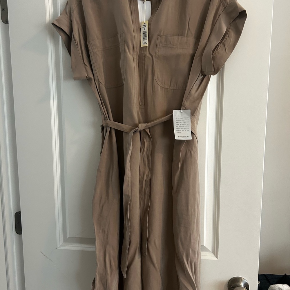 Max Studio Brown Sheath Dress with Dolman Sleeves